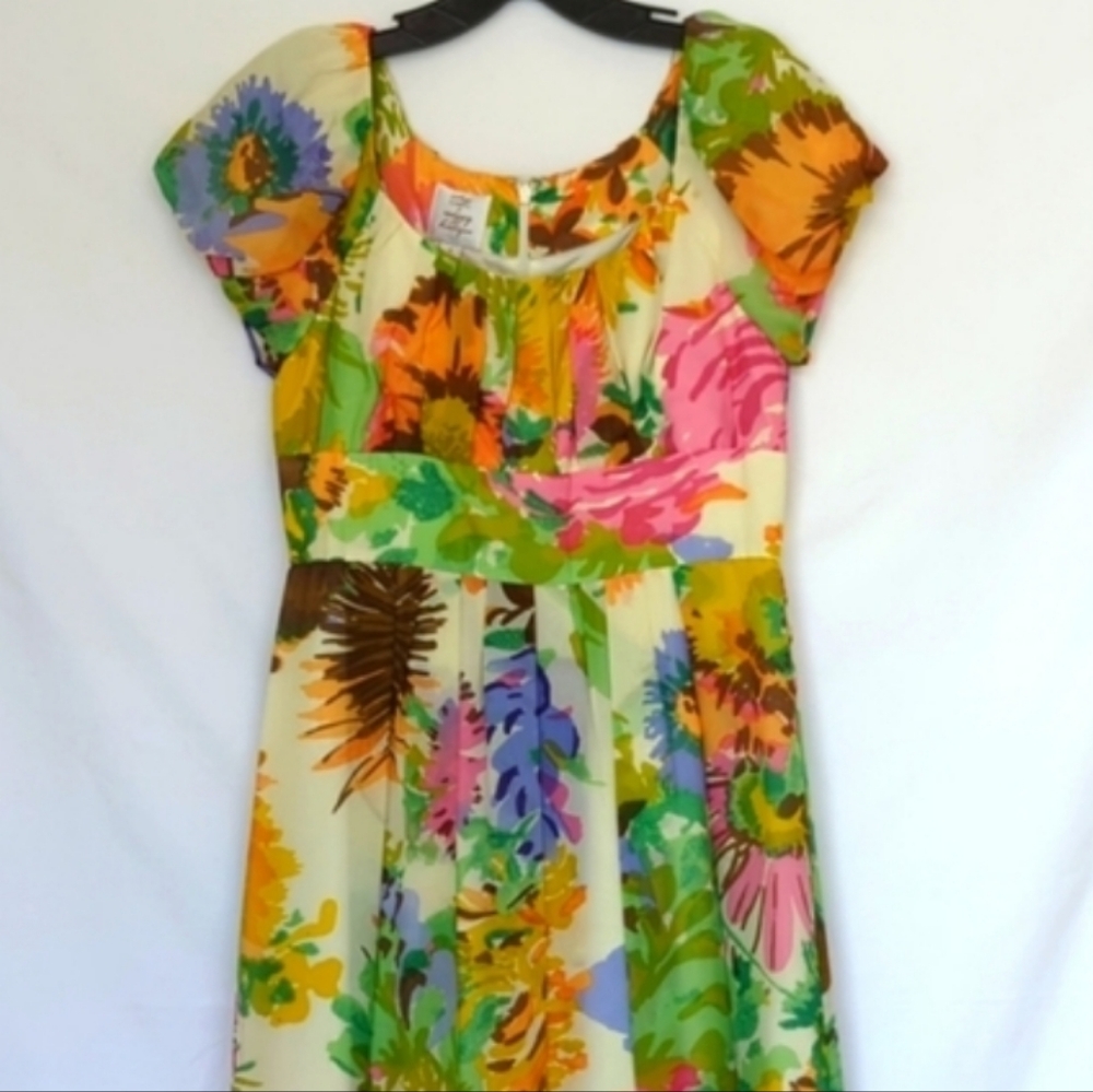 SUZI CHIN for Maggie Boutique | Silk Floral 🌸🏵Dress, Multicolor - Picture 4 of 6